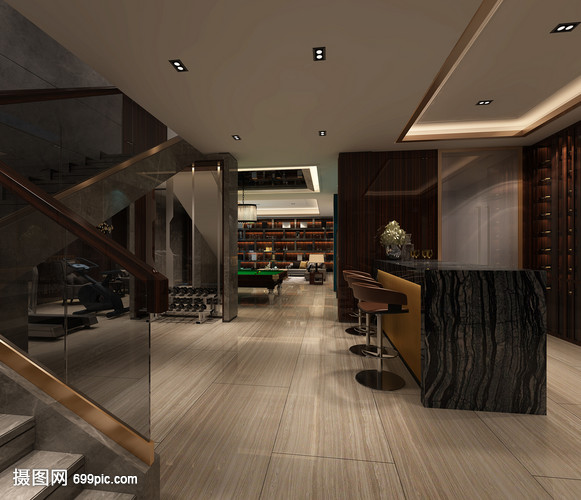 港式吧臺室內(nèi)設計效果圖 融合復古與現(xiàn)代的裝潢藝術(shù)